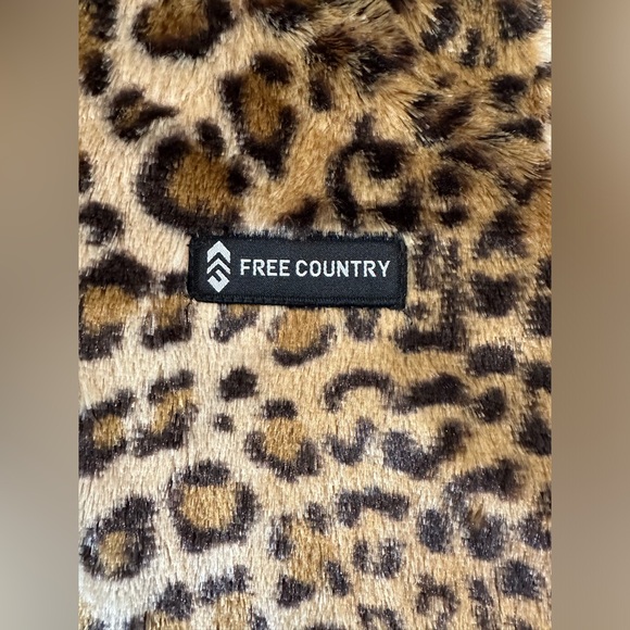Free Country Girls Leopard/Black Reversible Winter Jacket NWT Size XL 16 - Picture 2 of 8
